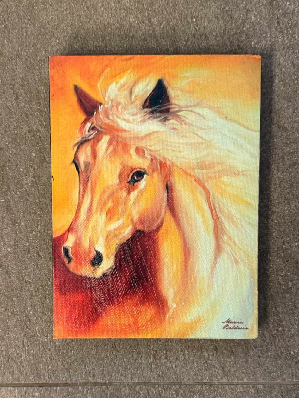 Golden Palomino Horse Canvas Art